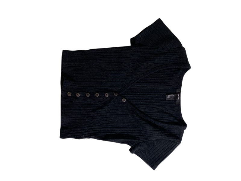 Forever 21 Ribbed Button-Up Short Sleeves