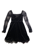 None Velvet Lace Dress Dresses