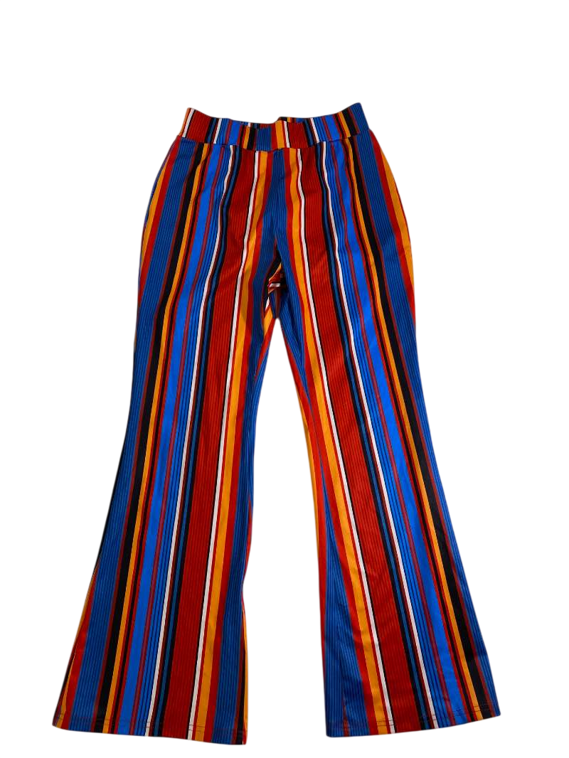 None Flared Striped Pants Pants