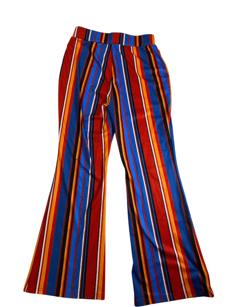None Flared Striped Pants Pants