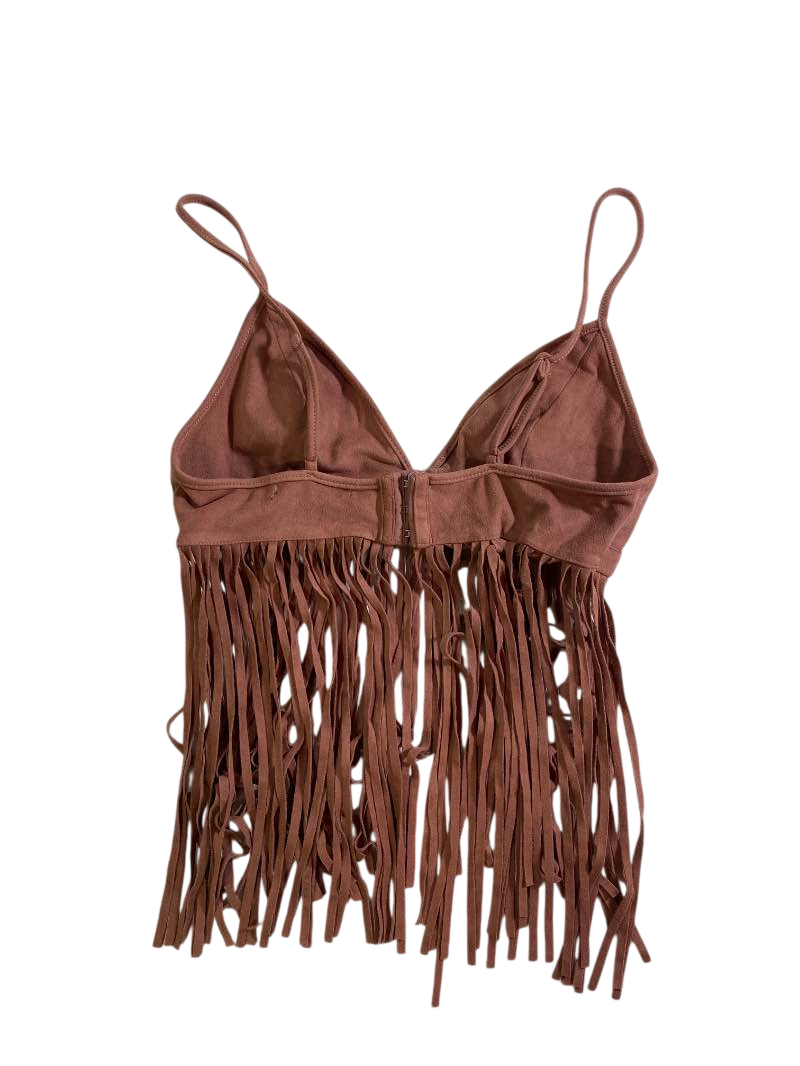 Forever 21 Fringe Embroidered Tank Tanks