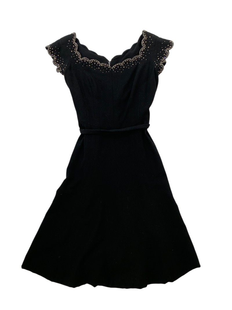 None Classic Embellished Dress Vintage