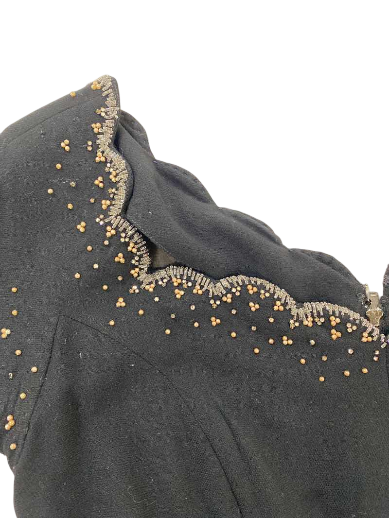 None Classic Embellished Dress Vintage