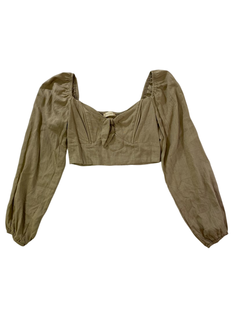 Altar’d State Puff Sleeve Tie-Front Long Sleeves