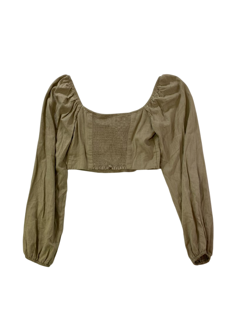 Altar’d State Puff Sleeve Tie-Front Long Sleeves