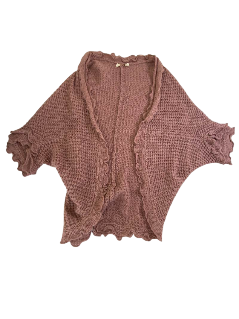 Moth Ruffled Open Cardigan Sweaters