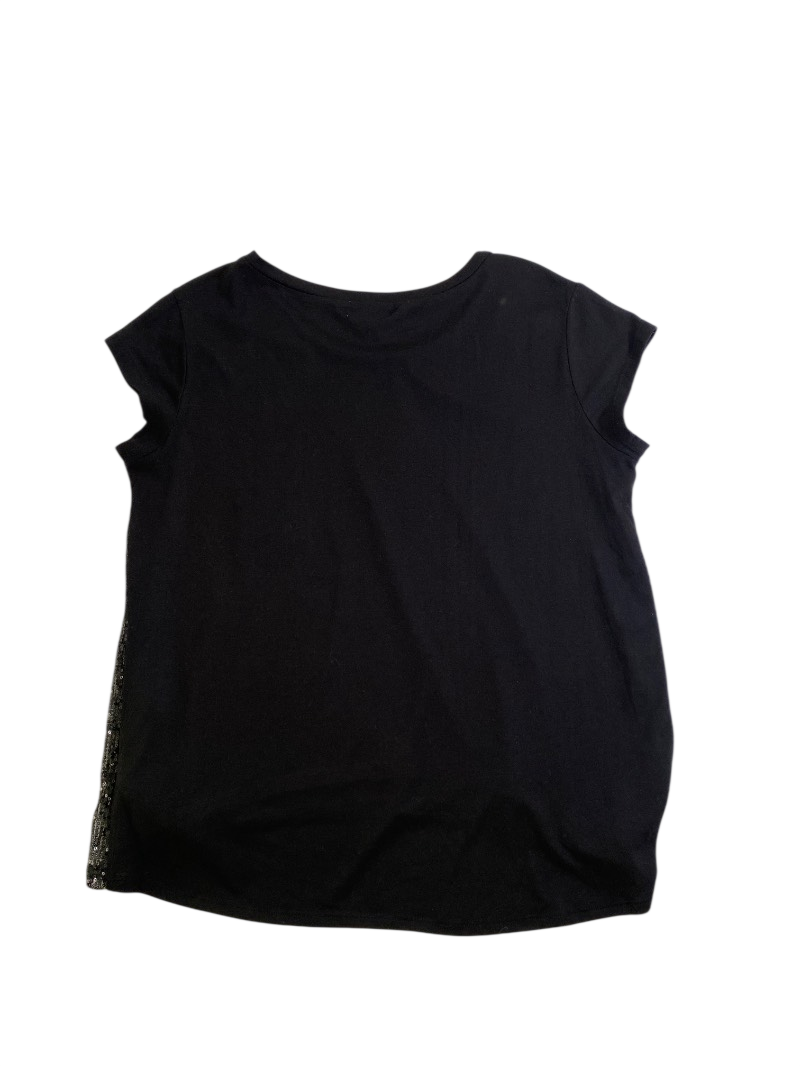 Dress Barn Sequin Rose Top Short Sleeves