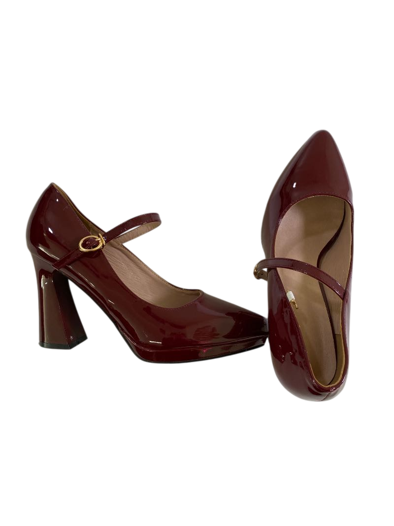 None  Block Heel Mary Jane Heels