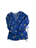 Old Navy Wrap Front Blouse Long Sleeves