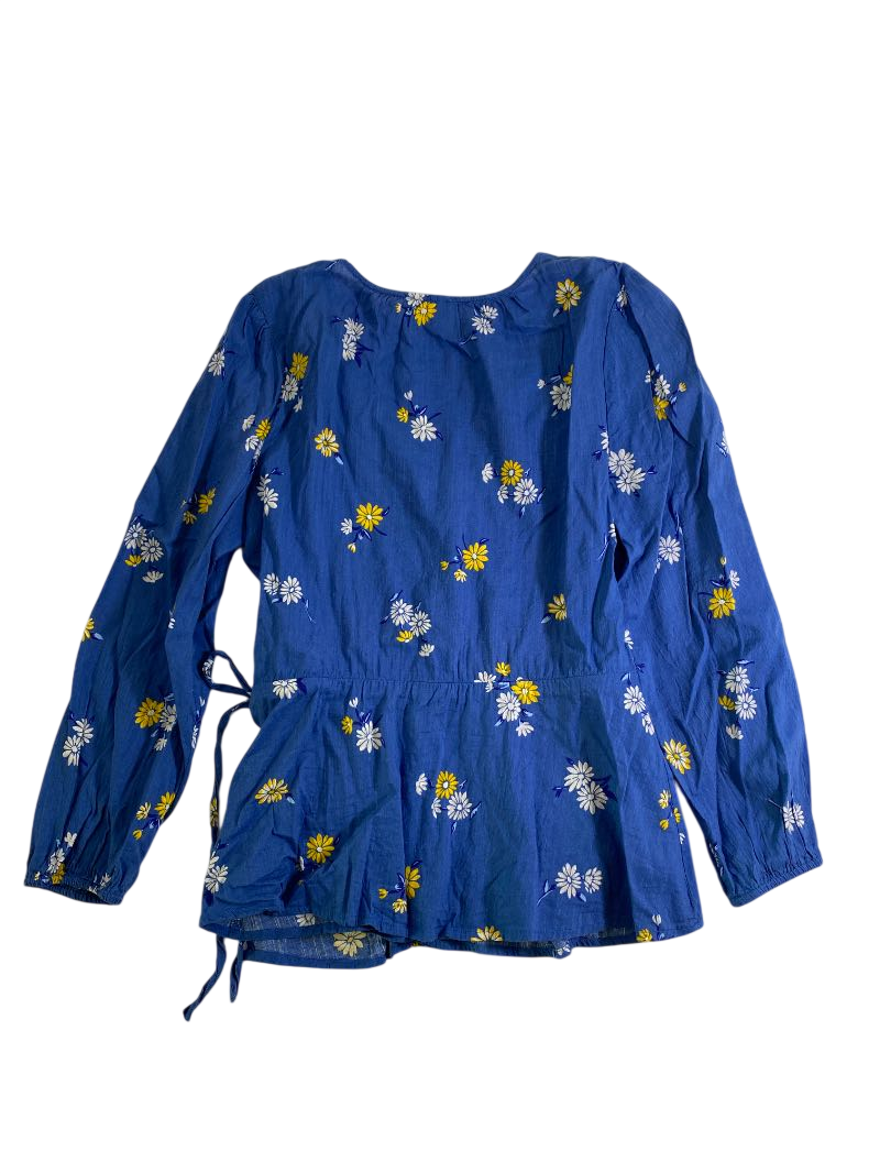 Old Navy Wrap Front Blouse Long Sleeves