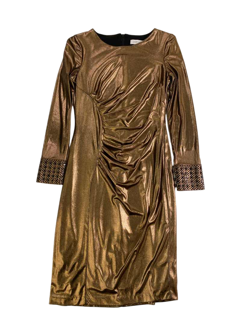 Calvin Klein Draped Long Sleeve Dresses