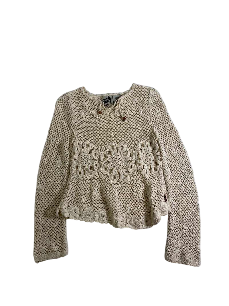 Roxy Jean Crochet Sweater Vintage