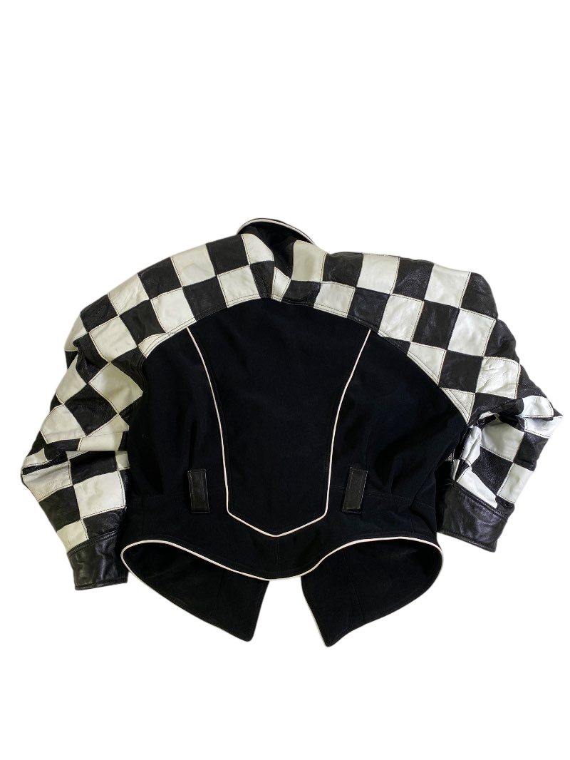 TLC Checkered Leather Jacket Vintage