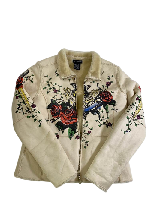 E Studio  Embroidered zip-up jacket Vintage