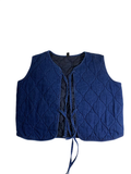 Cider  Quilted Tie-Front Tank Tanks