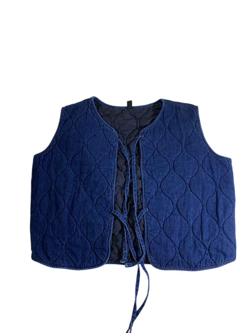 Cider  Quilted Tie-Front Tank Tanks