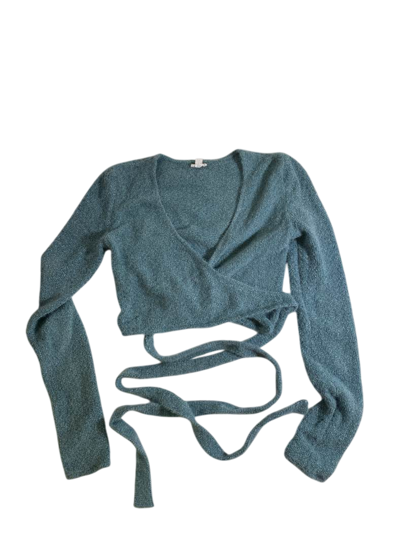 Garage  Wrap Tie Top Long Sleeves
