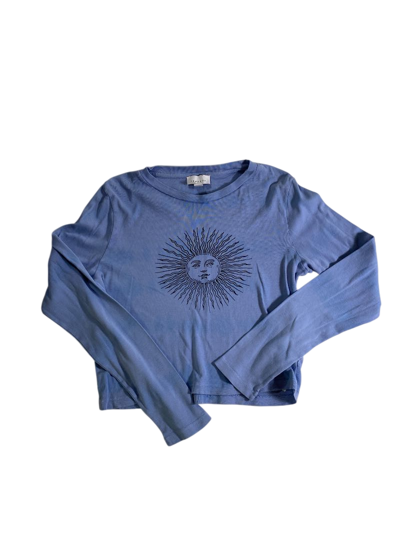 Top Shop  Printed cropped tee Long Sleeves