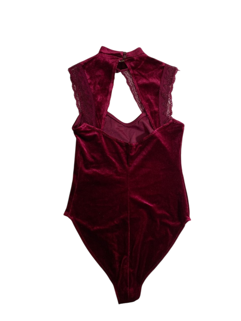 Forever 21  Velvet Lace Halter Bodysuit