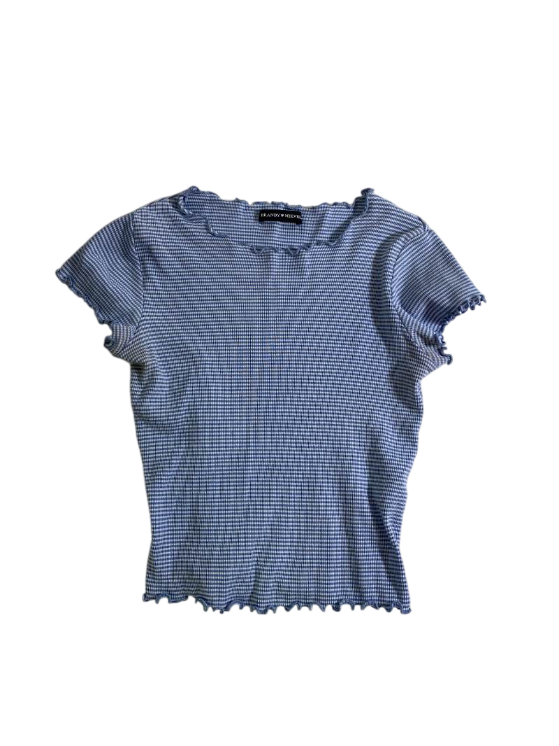 Brandy Melville Ribbed cropped tee Short Sleeves