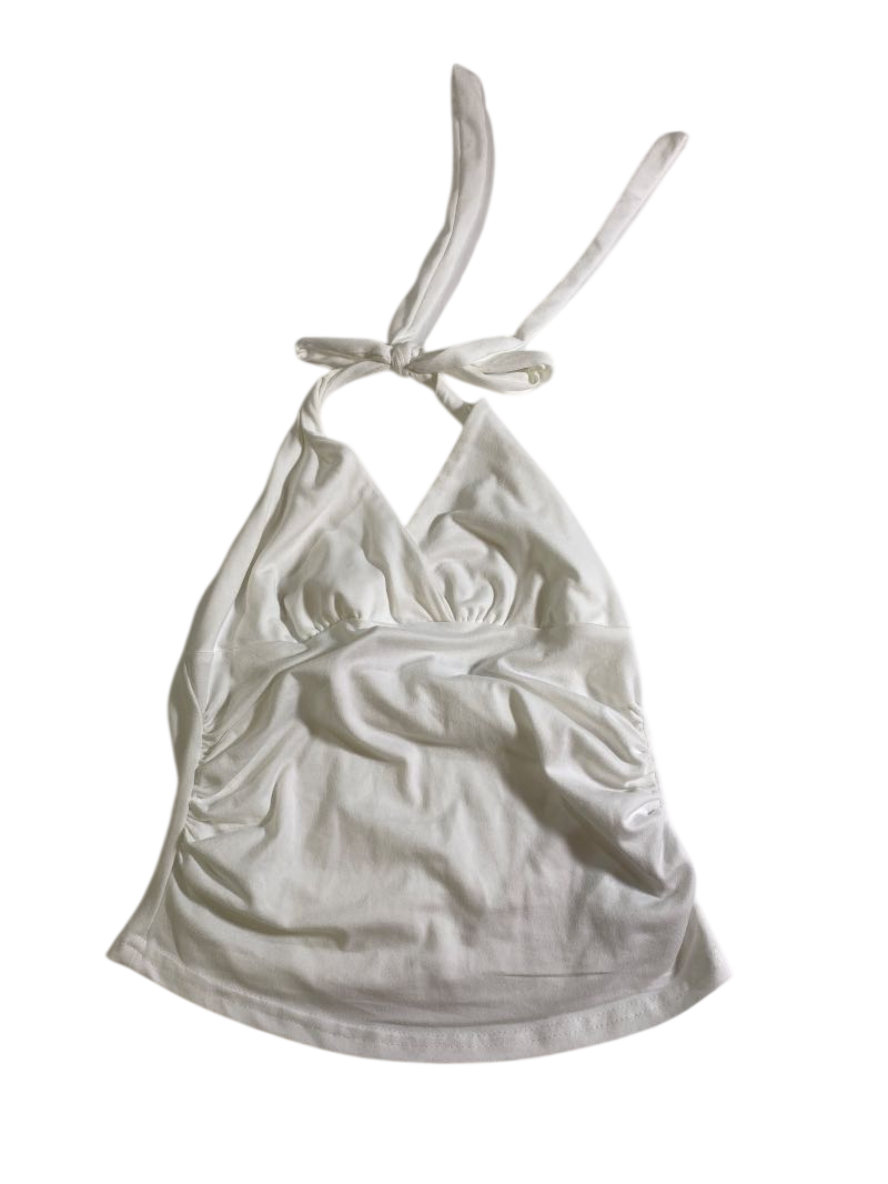 Romwe Halter Ruched Tanks