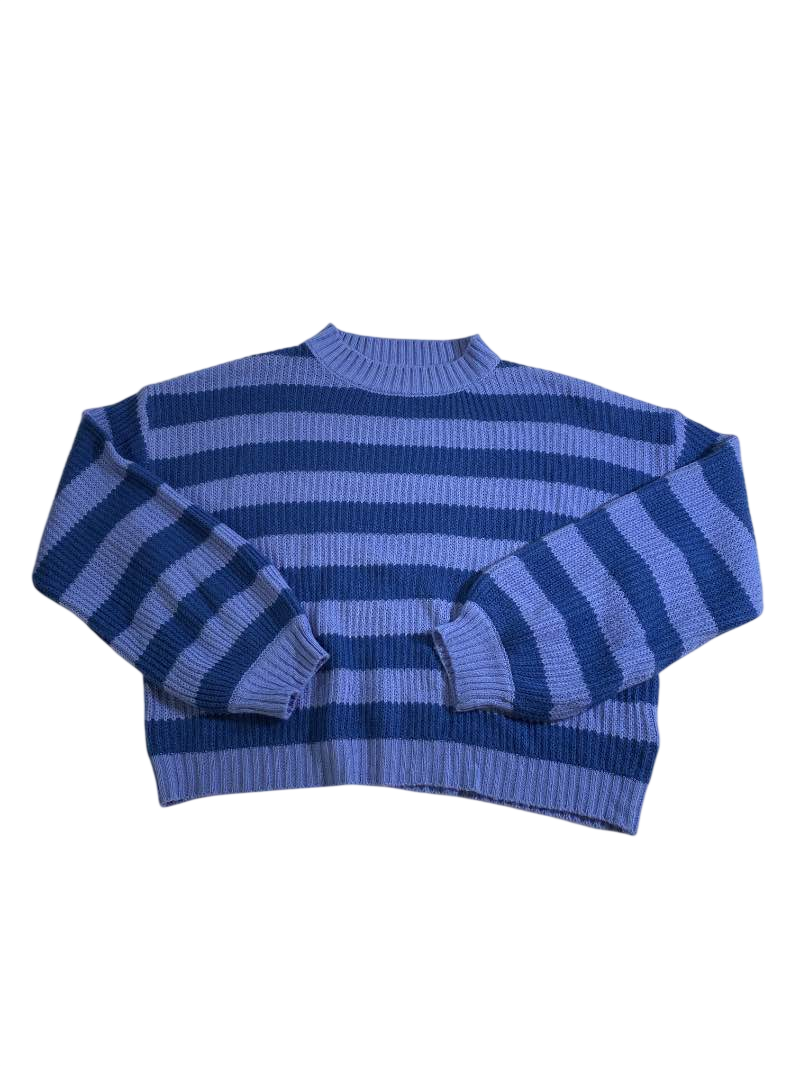 Shein  Striped Knit Sweater Long Sleeves