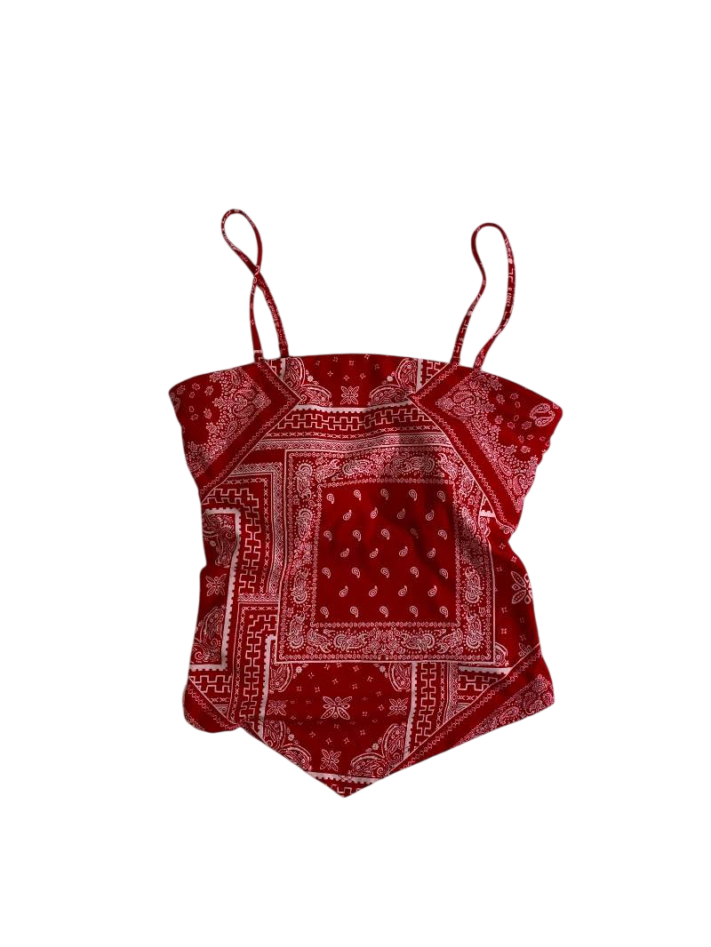 No Boundaries  Bandana Print Tank Top Tanks