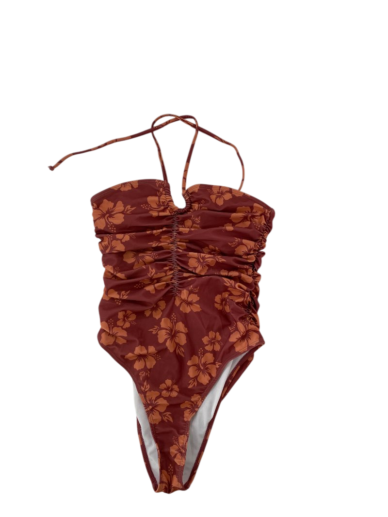 None Ruched Halter One-Piece Swimwear
