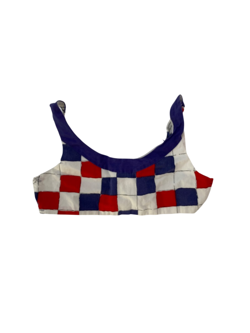 Sears Vintage Checkered Crop Top Vintage
