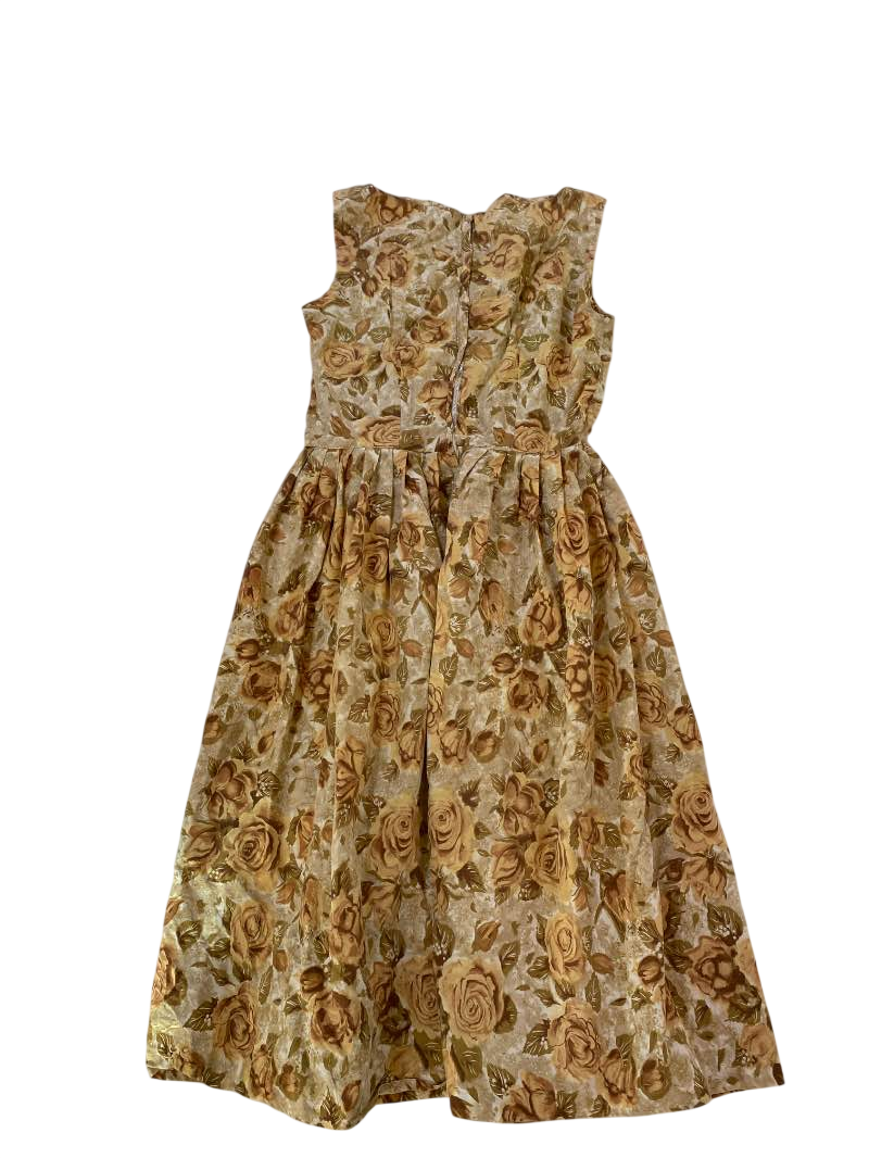 None Floral Sleeveless Dress Vintage