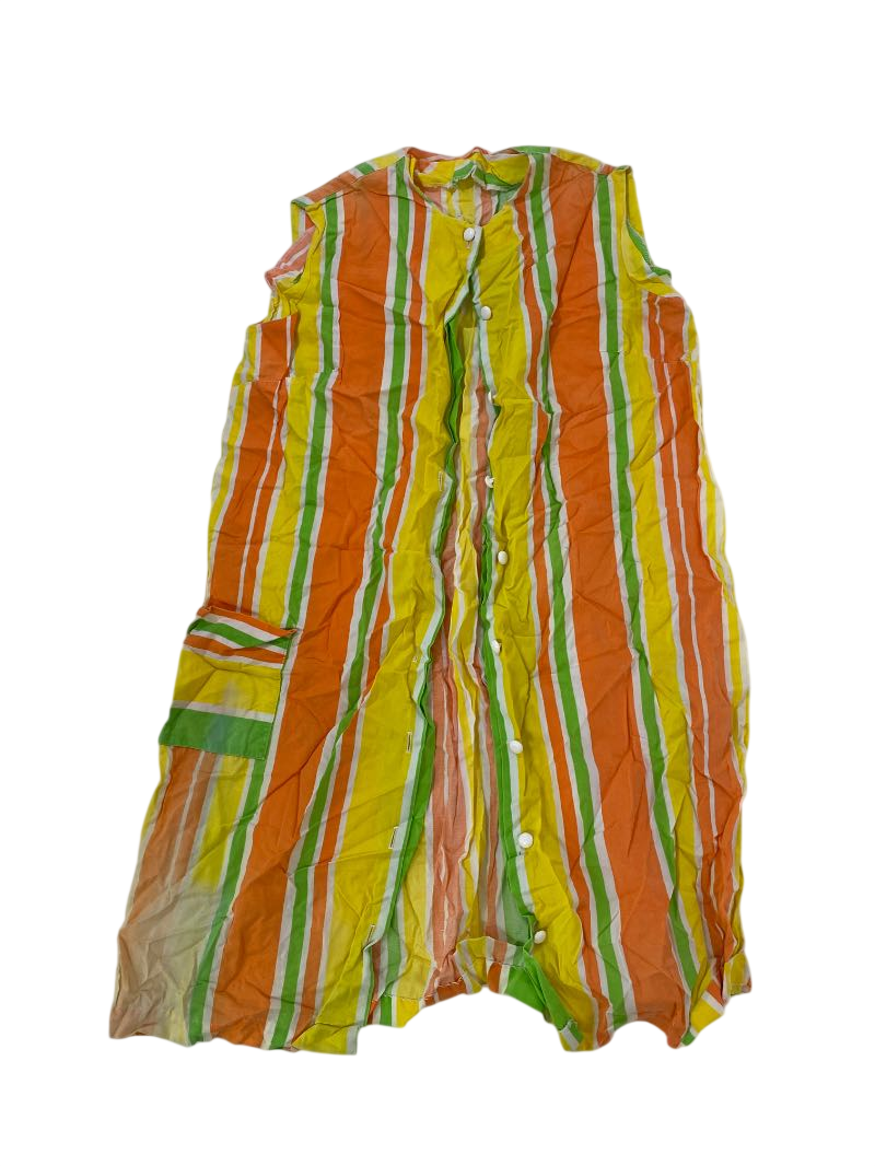 None Striped Button-Down Tunic Vintage