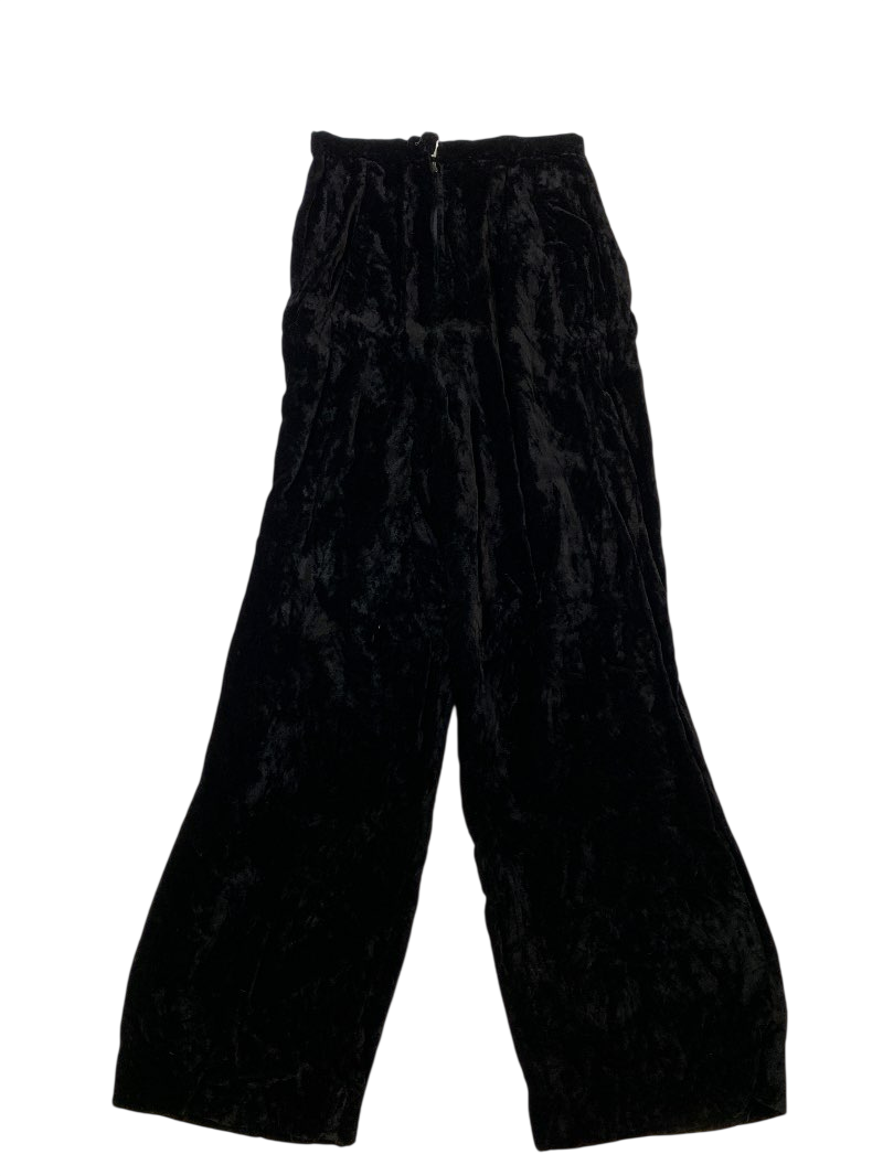 None Velvet Wide-Leg Pants Vintage