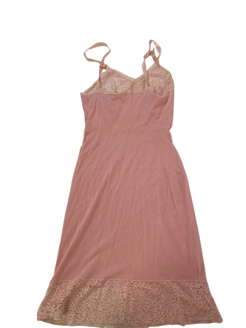 None Lace Trim Dress Vintage