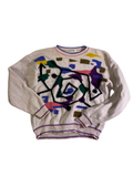 Melina Wong Abstract Pattern Pullover Vintage