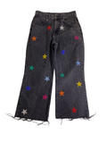 The Ragged Priest  Wide Leg with Star Details Jeans