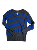 Route66 Striped V-neck sweater Vintage