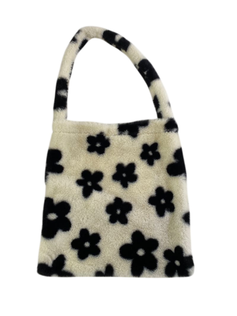N/a Floral Fuzzy Handbag Handbags