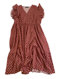 Celkuser  V-Neck Ruffle Sleeve Dresses