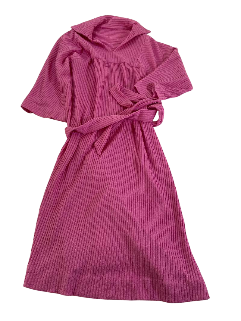 N/A Ribbed Vintage Dress Vintage