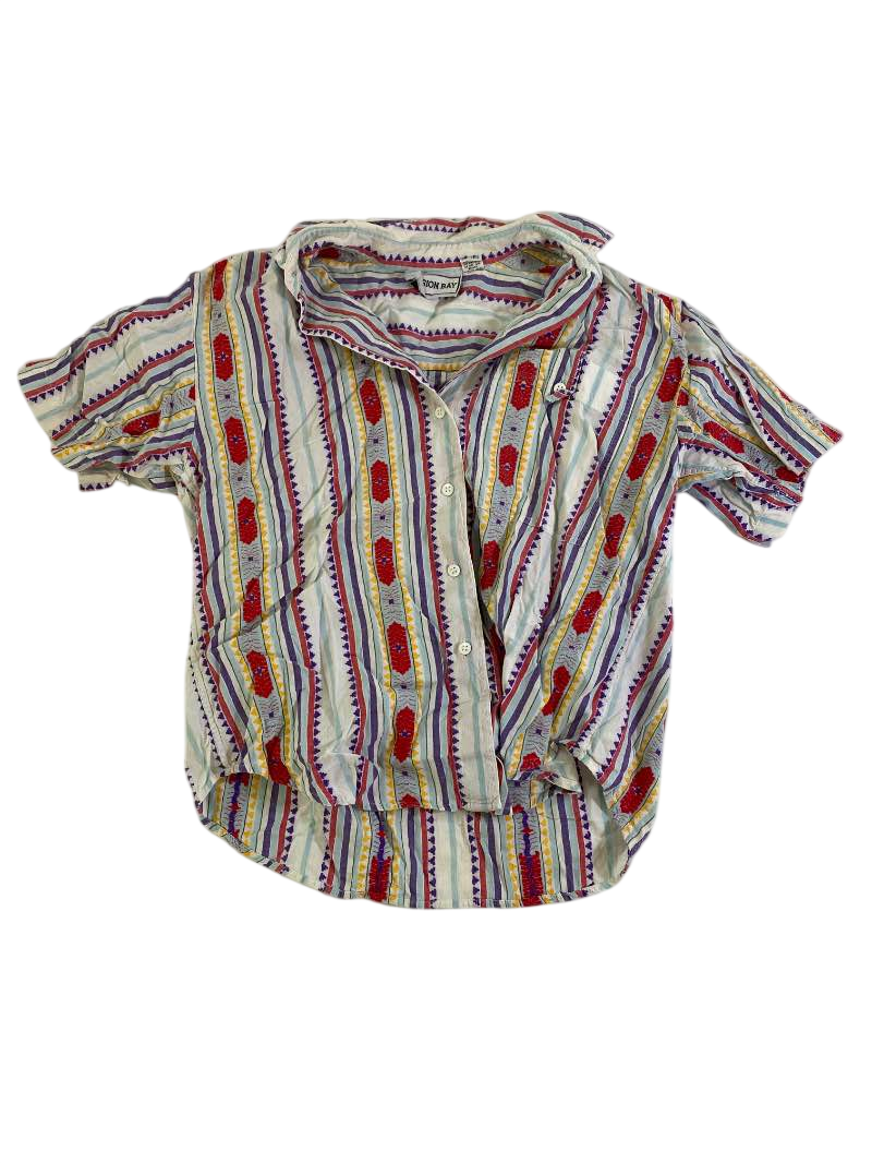 Fashion Bay Striped Vintage Button-Up Vintage