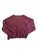 American Eagle Waffle Knit Henley Long Sleeves