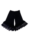 Paisley Vine Lace Hem Wide Leg Pants