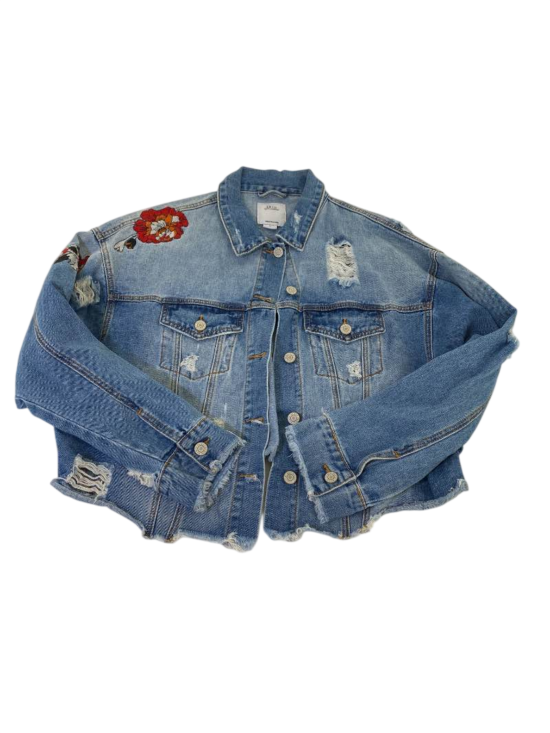 Iris Distressed Cropped Jacket Outerwear