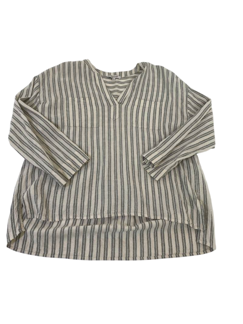 Madewell Striped V-neck top Long Sleeves