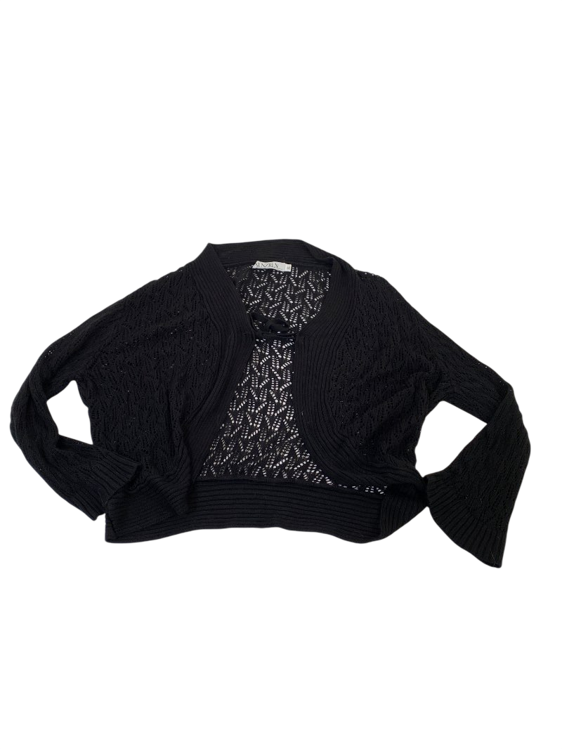 Xunzrln Open Knit Cardigan Long Sleeves