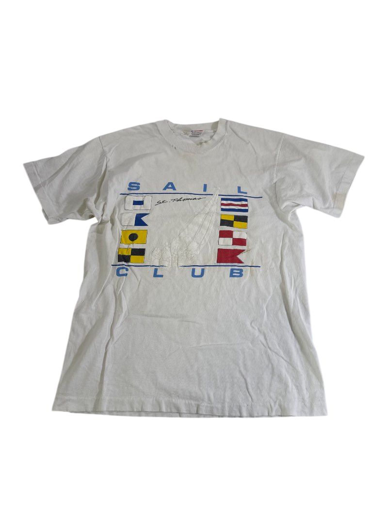 Fruit of the loom Vintage Sail Club T-Shirt Vintage