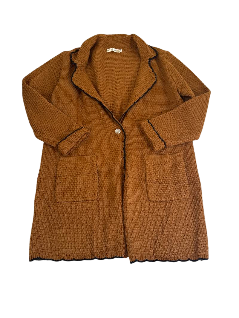 Gen Hoo Knit Open-Front Cardigan Sweaters