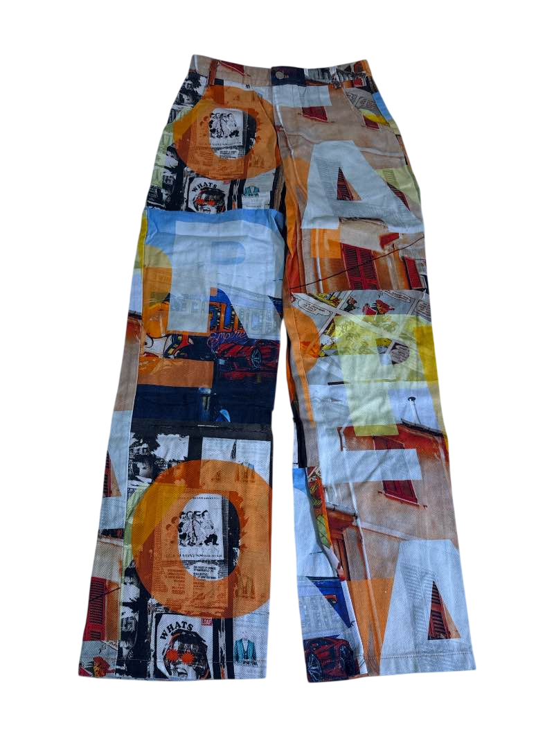 Peopermayo Wide Leg Graphic Pants