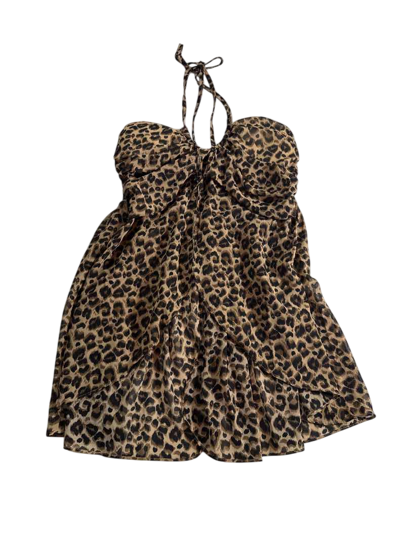 N/A Vintage Leopard Tunic Vintage