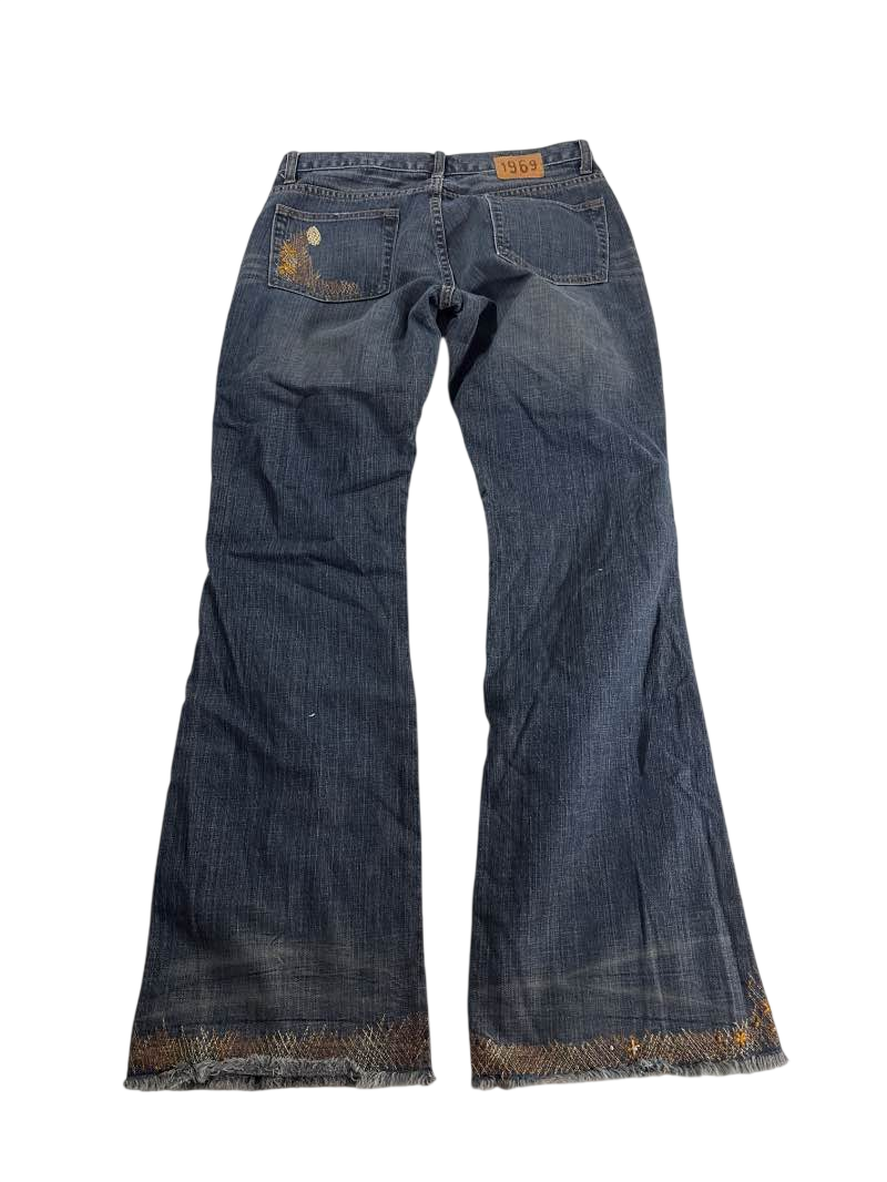 Gap Vintage Embroidered Jeans Vintage
